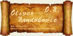 Oliver Mandoković vizit kartica